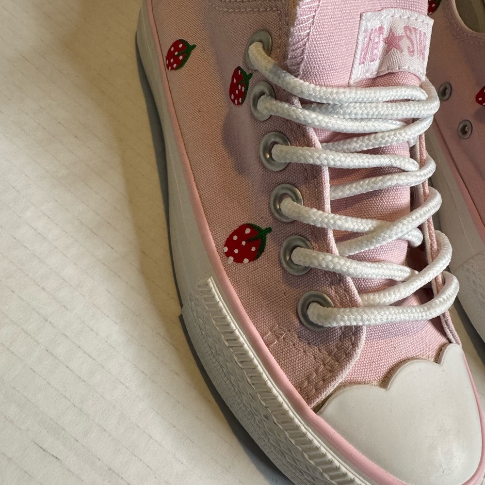 Pink Kids Shoes with White Accents - Picture 13 of 14